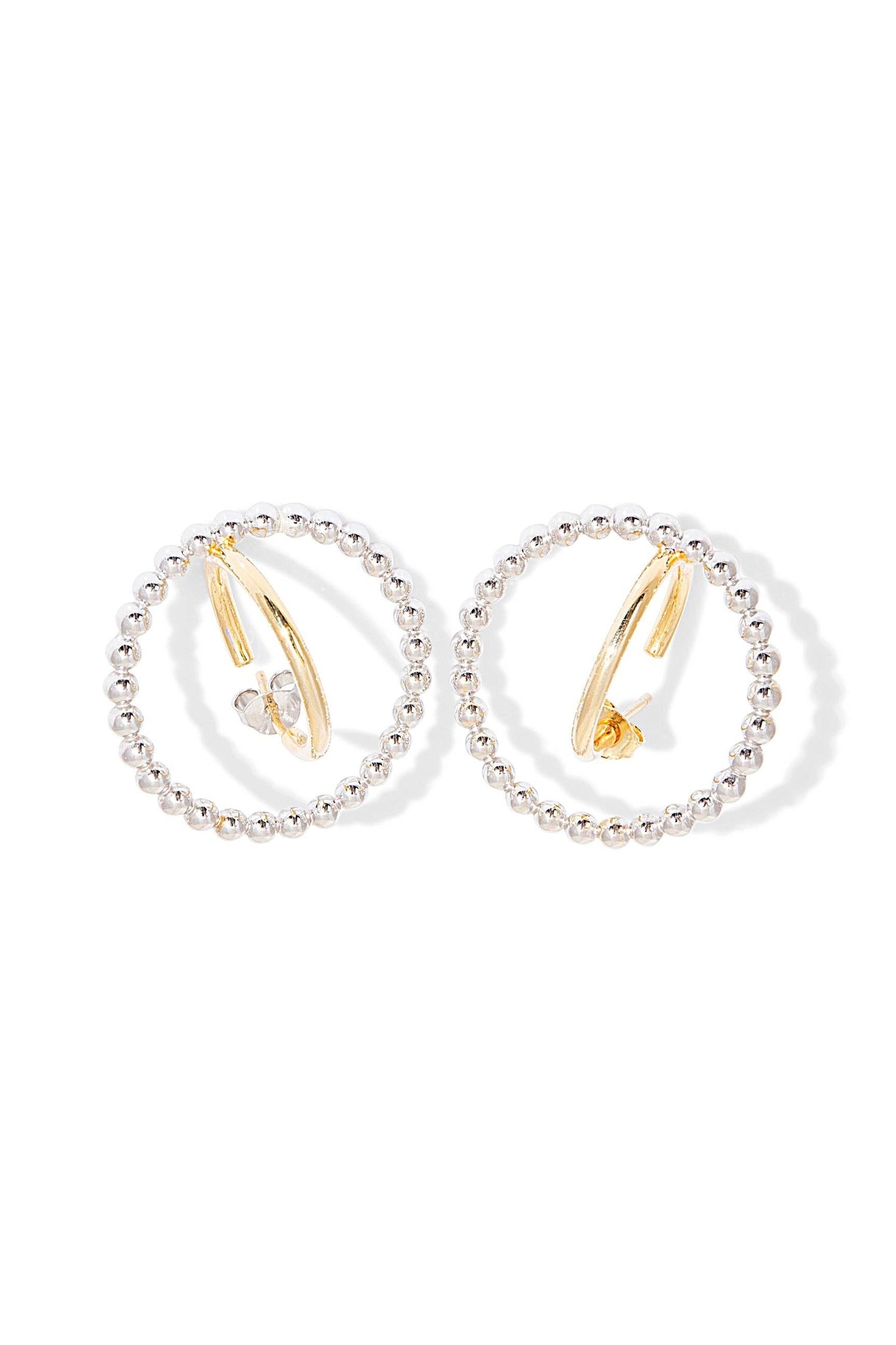 Sterling Silver Gold Plated Triple Hoop Earrings Lavish Alice