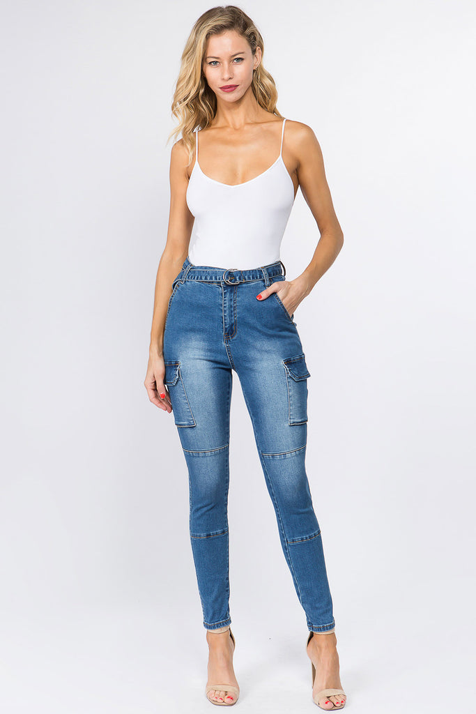 cargo skinny jeans womens