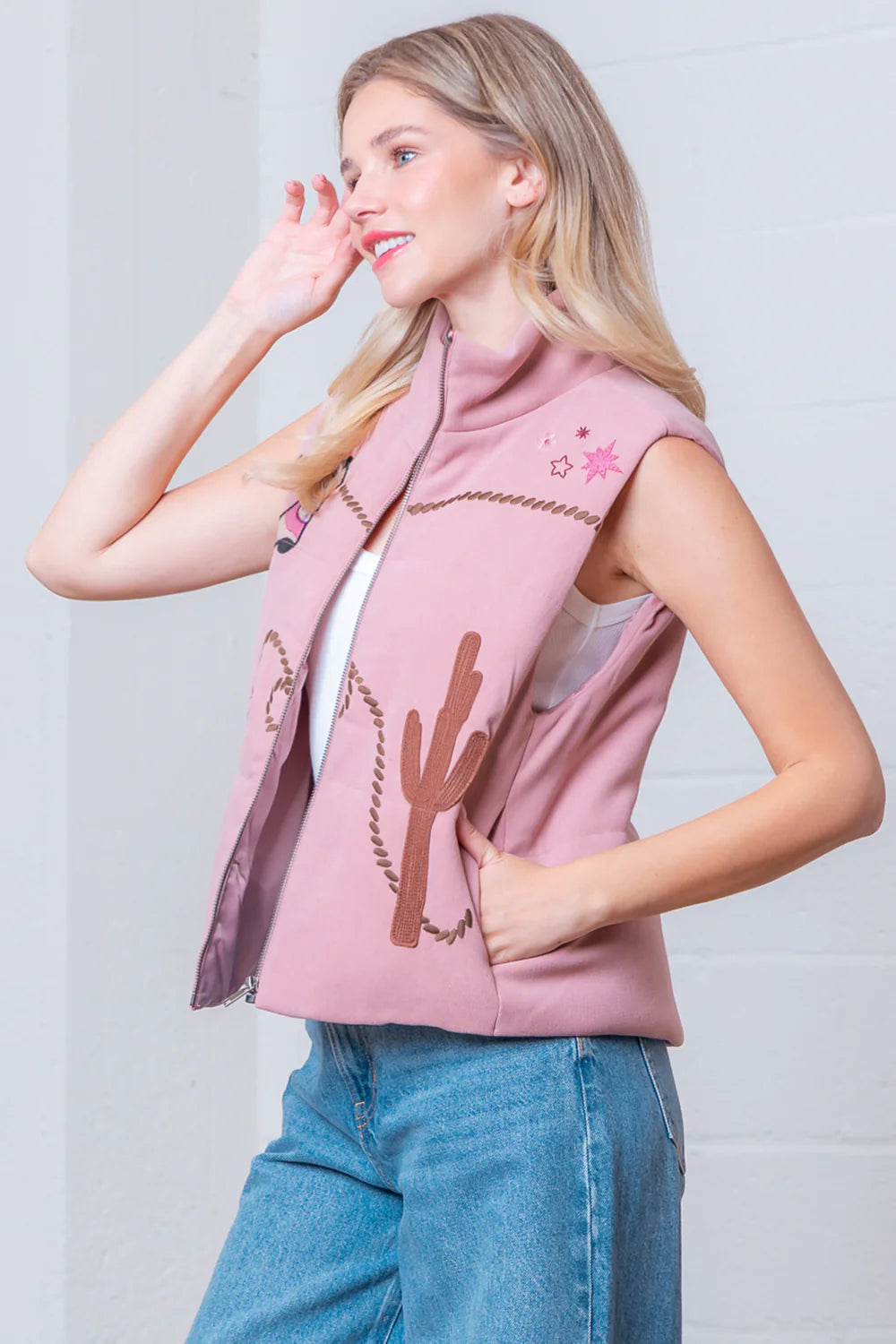 Western Embroidery Woven Vest