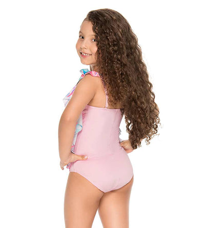 Aqua Ruffle Girls One Piece By Phax Kayokoko Swimwear Usa