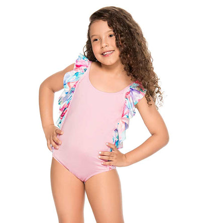 Aqua Ruffle Girls One Piece By Phax Kayokoko Swimwear Usa