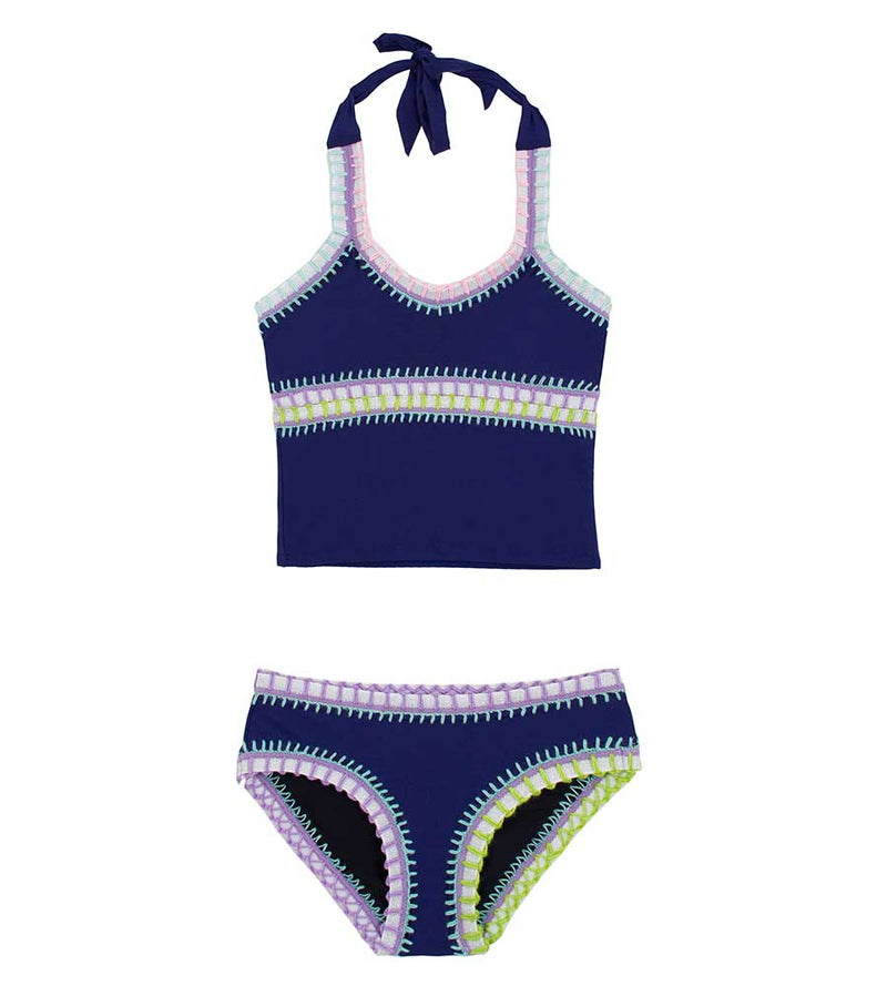 DEEP SOUL RAINBOW EMBROIDERED GIRLS TANKINI BY PQ SWIM - Kayokoko ...