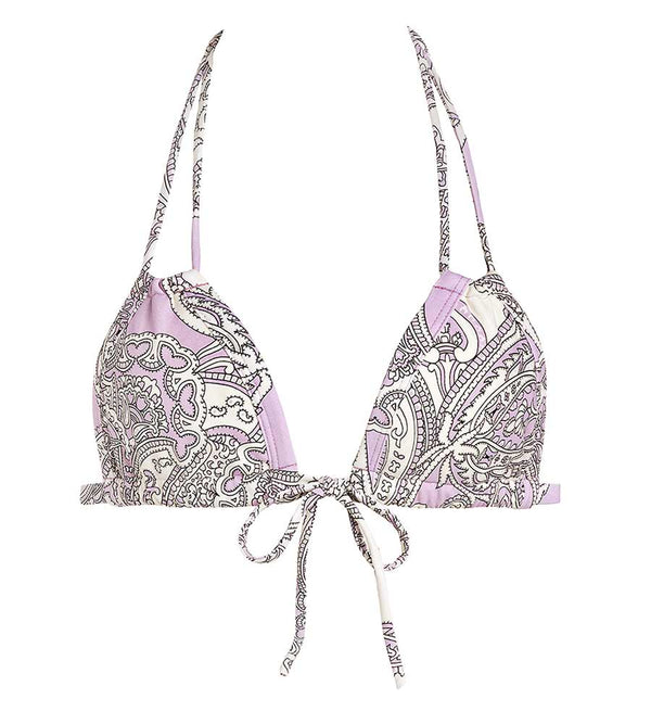 LILAC PAISLEY EURO BOW BIKINI TOP BY MONTCE - Kayokoko Swimwear USA