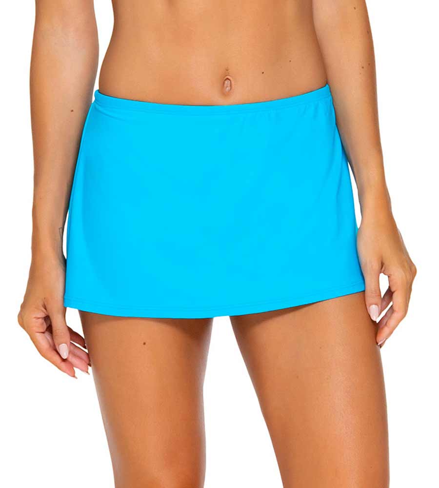 teal swim skirt