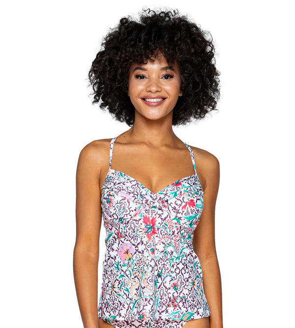 TERRACE BLOOMS CROSSROADS TANKINI TOP BY SWIM SYSTEMS - Kayokoko Swimwear