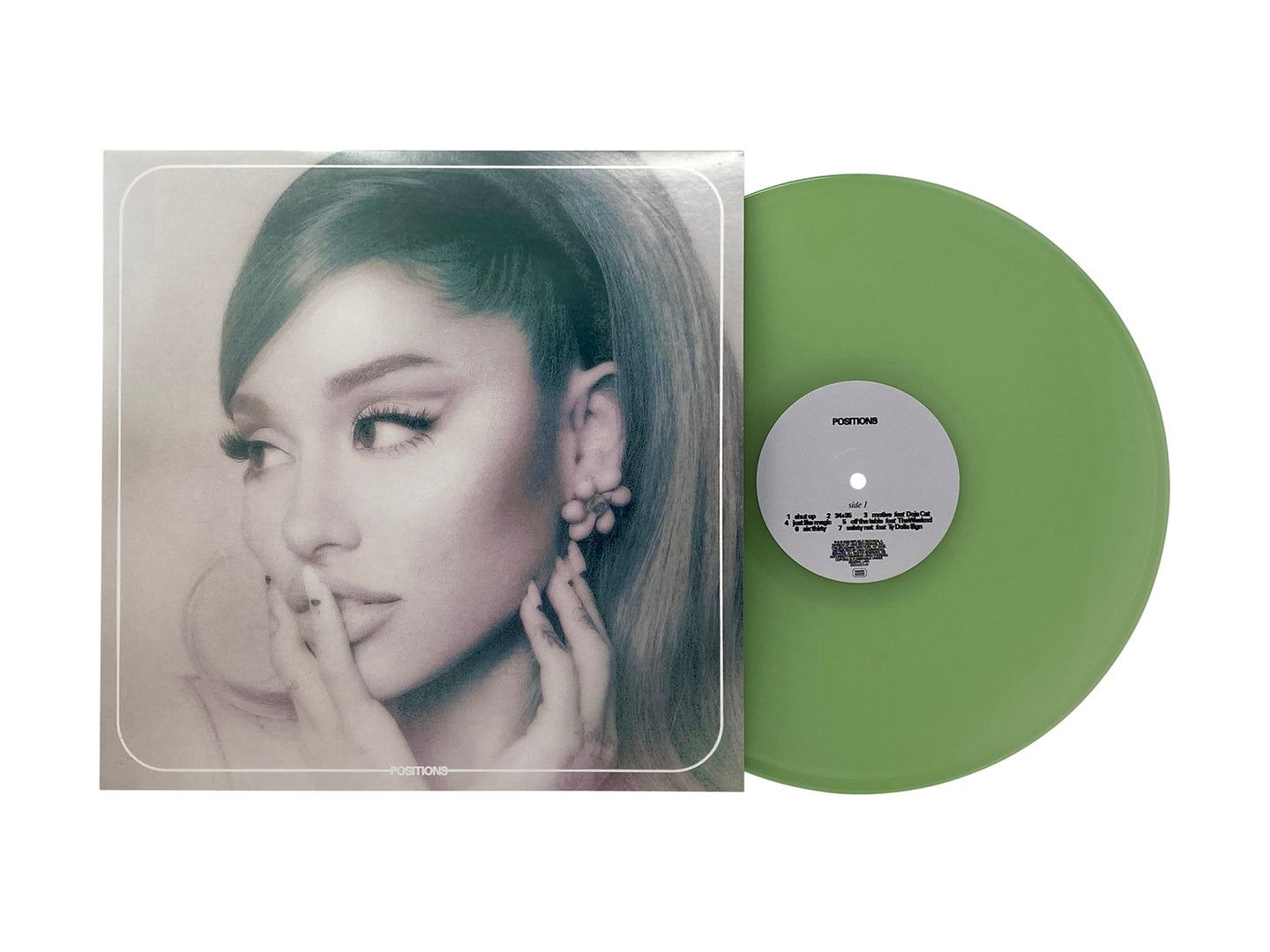 Ariana Grande Positions Limited Edition Coke Bottle Clear Colored Vinyl Pale Blue Dot Records