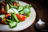 Traditional Greek Salad with Dressing
