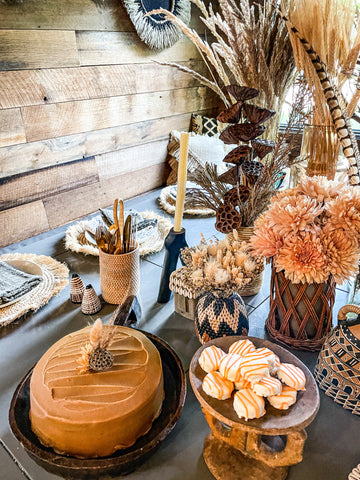 Caramel Cake Tablescape