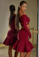 Two pieces latin dance wear