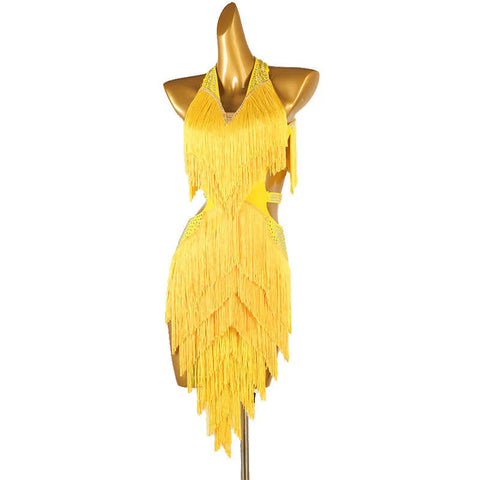 Yellow latin dresses