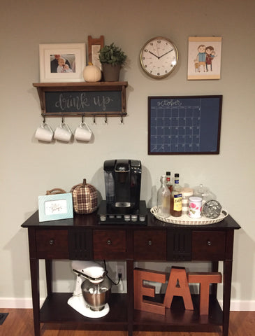 coffee station calendar decor ideas