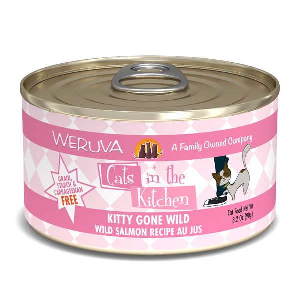 Cats in the Kitchen Cans Kitty Gone Wild 3.2oz-Four Muddy Paws