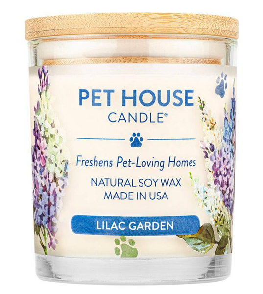 Pet House Candle Lilac Garden 9oz Jar-Four Muddy Paws