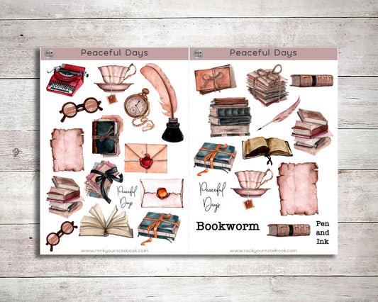 Dark Academia Sticker Sheet  Bookish Planner Sticker Sheet – The