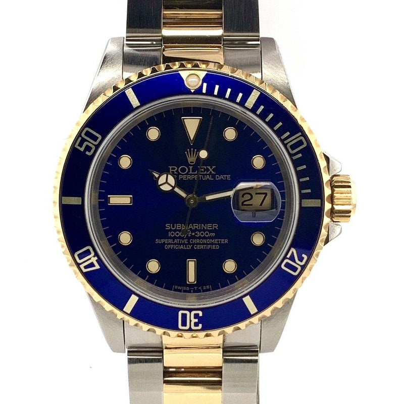 Pre-Owned Rolex Submariner Date Two Tone Blue Dial Ref. 16613 – Twain ...