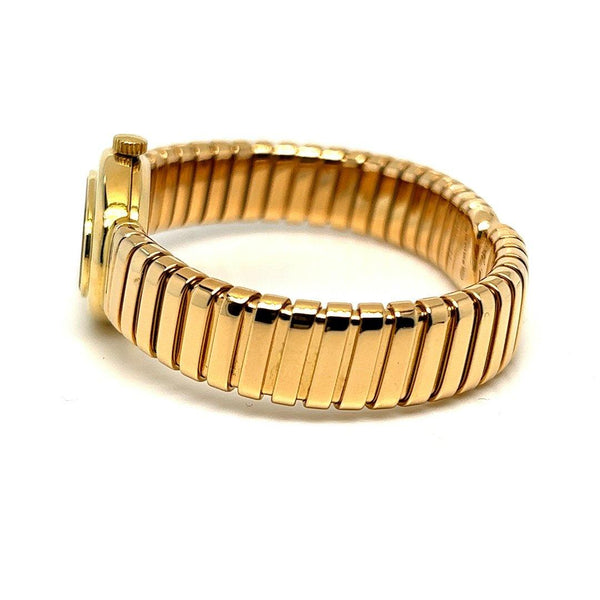 Pre-Owned Bulgari Tubogas Serpenti Bracelet Watch 18K YG 1970s