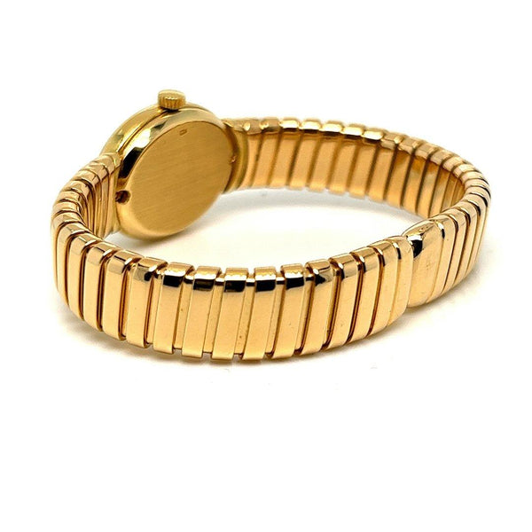 Pre-Owned Bulgari Tubogas Serpenti Bracelet Watch 18K YG 1970s