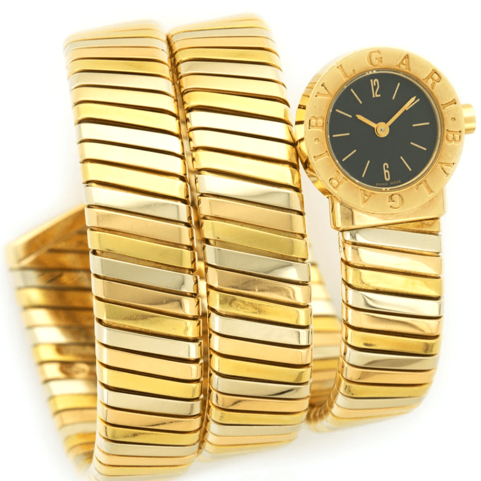 Pre-Owned Bulgari 18K Bi-Color Gold Serpenti Tubogas Watch BB19 1T