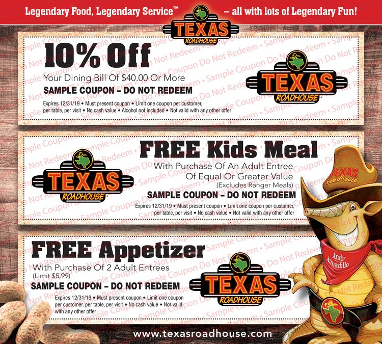 Free Appetizers at Texas Roadhouse Printable Coupons for Savvy Diners