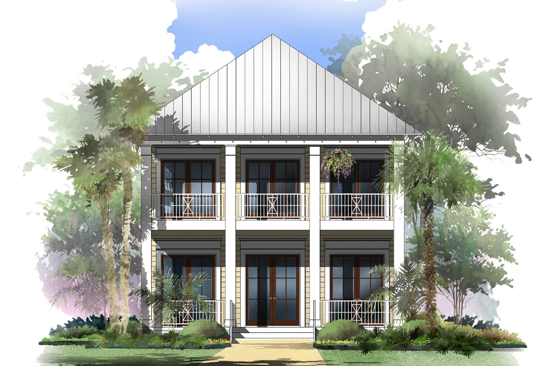 The Beach House Plan. Coastal Plan. 2 Story 3d Cabin Plans. Plane Architech House 2d picture. Key 2 house