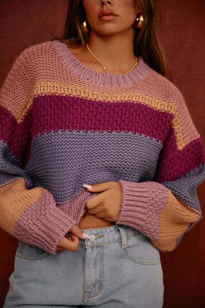 Miss Lola  Blue Adult Crewneck Sweater – MISS LOLA