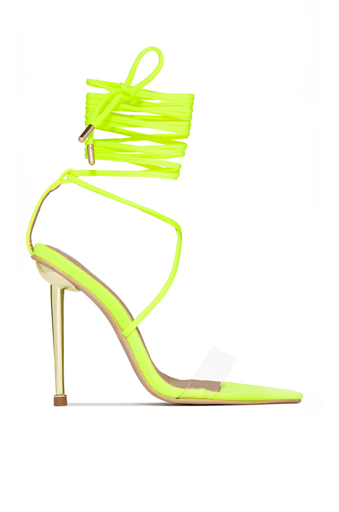 neon lime heels