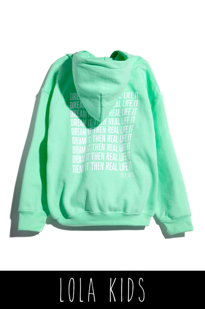 mint green hoodie kids