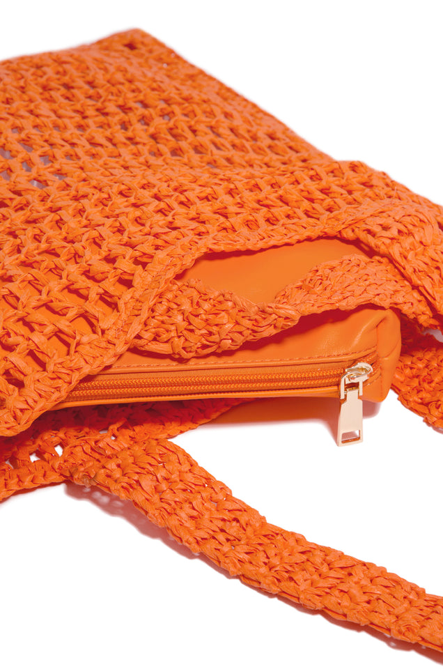 Load image into Gallery viewer, Orange Woven Bag Set
