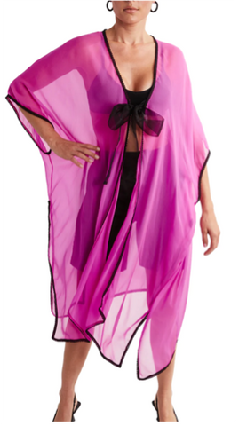 Silk Kimono Shawl Pink