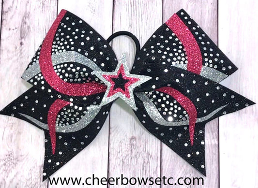 3-Color Ombre Rhinestone Bow – Bows With Attitude & Spirit Wear