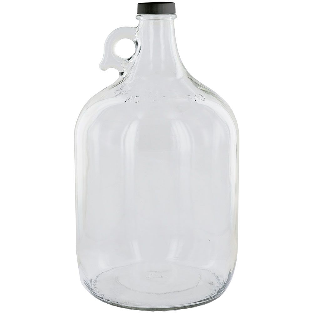 Clear 1 Gallon Glass Beer Growler or Water Bottle With Cap – Fresh Water  Systems