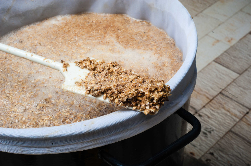 brewing water for beer mash