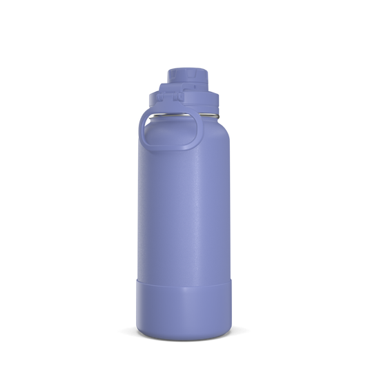 Hydrapeak 32oz Insulated Water Bottle with Straw Lid Matching Color Cap and  Rubber Boot Iris in 2023