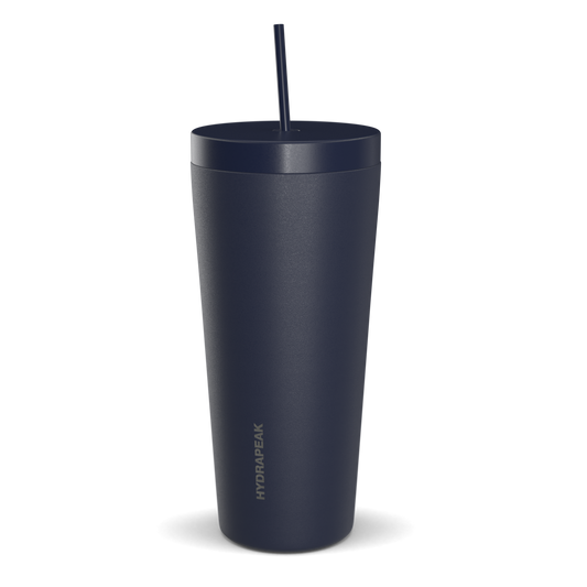 Hydrapeak 25 oz Traveler Insulated Stainless Steel Tumbler with Straw Modern Blue