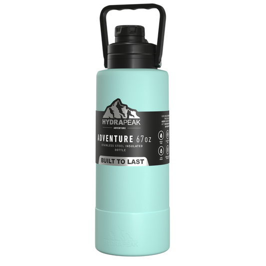 Hydrapeak 32oz Chug Lid Wide Mouth Stainless Steel Water Bottle Storm Blue Large