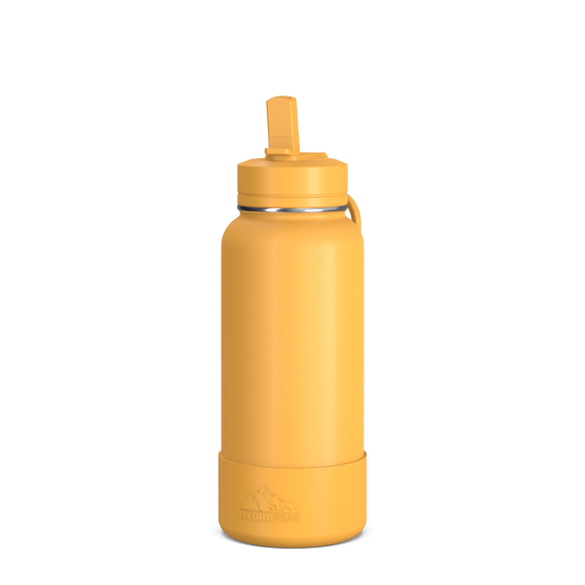 Hydrapeak 72 oz Large Insulated Water Bottle, Leak Proof Water Bottle for  Hot & Cold Liquid, 72oz Water Bottles, Water Jug, Stainless Steel (Black)