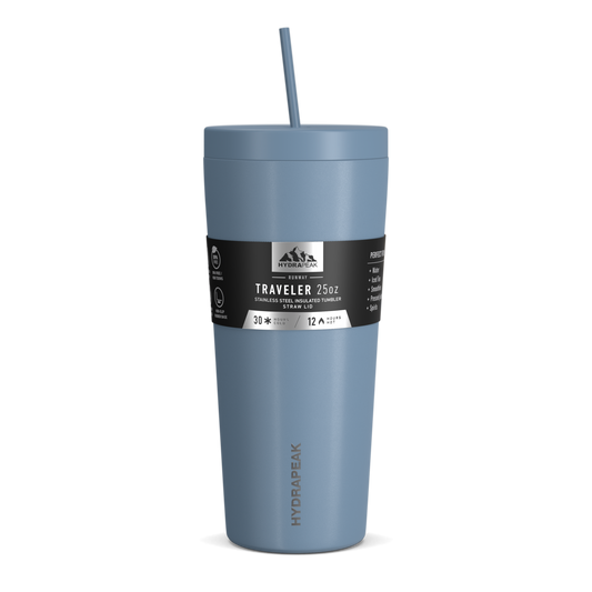 Hydrapeak Roadster 40oz Tumbler with Handle and Straw Lid Aqua