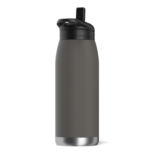 HYDRAPEAK 32oz Stainless BLACK LEOPARD Insulated Straw Lid Water