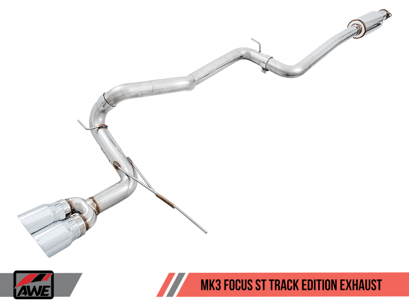 AWE Tuning Track Edition Catback Exhaust (Silver Tips) For Ford Focus ST
