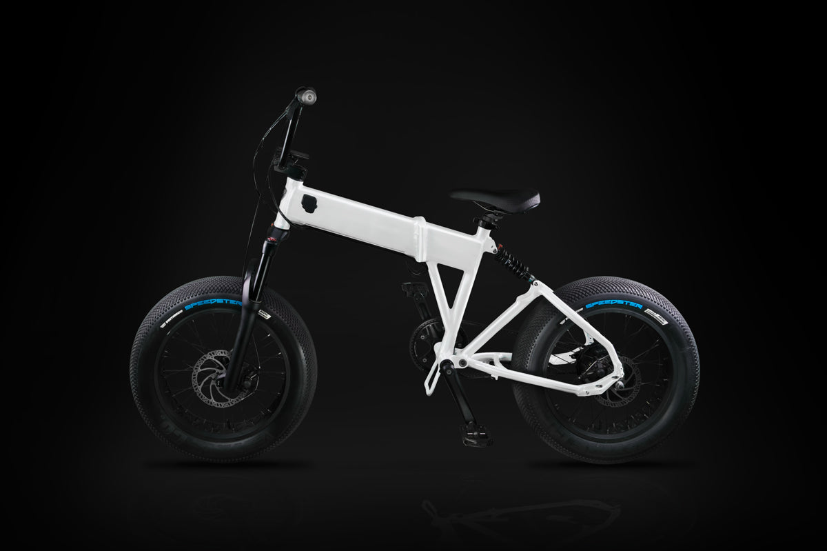 Arctic White Billy Folding Fat Tire Ebike by Enki