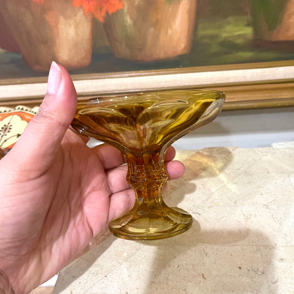 Small Footed Yellow Vintage Compote
