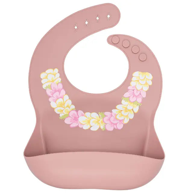 SILICONE BIB, Flower Lei