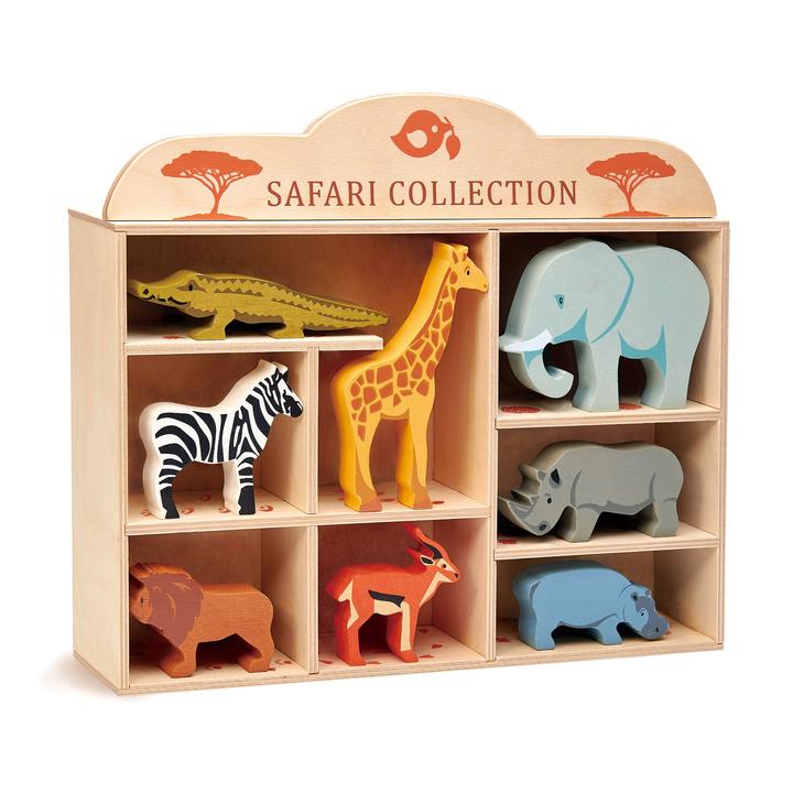 Safari Animals Wooden Bowling