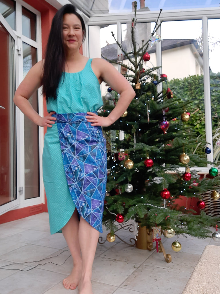 Crafty Bloggers Club Model wears a Ready To Party Tulip Skirt