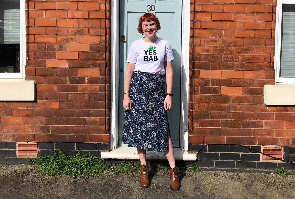 Rhiannon's Ikat A-line midi skirt