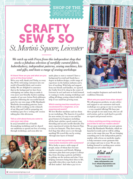 shop of the month- love sewing magazine crafty sew and so