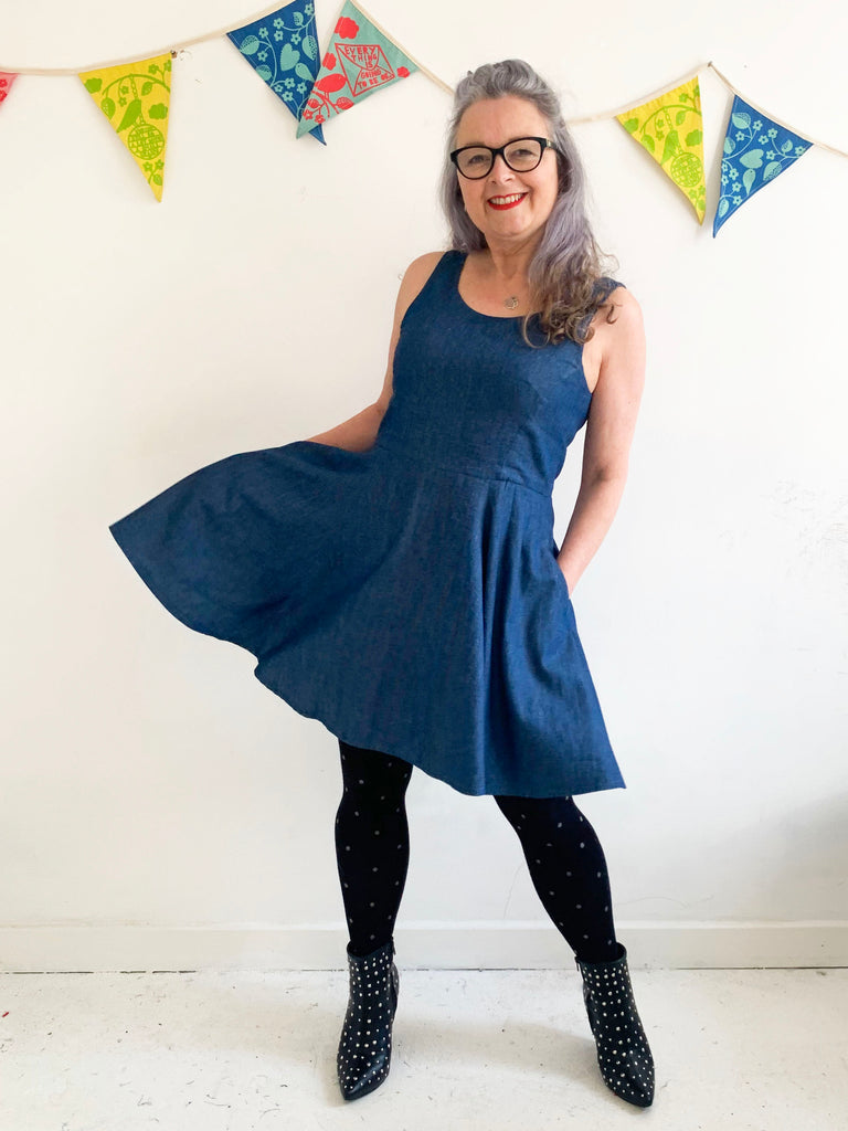 Crafty Blogger models a MHW Ready to Party Dress