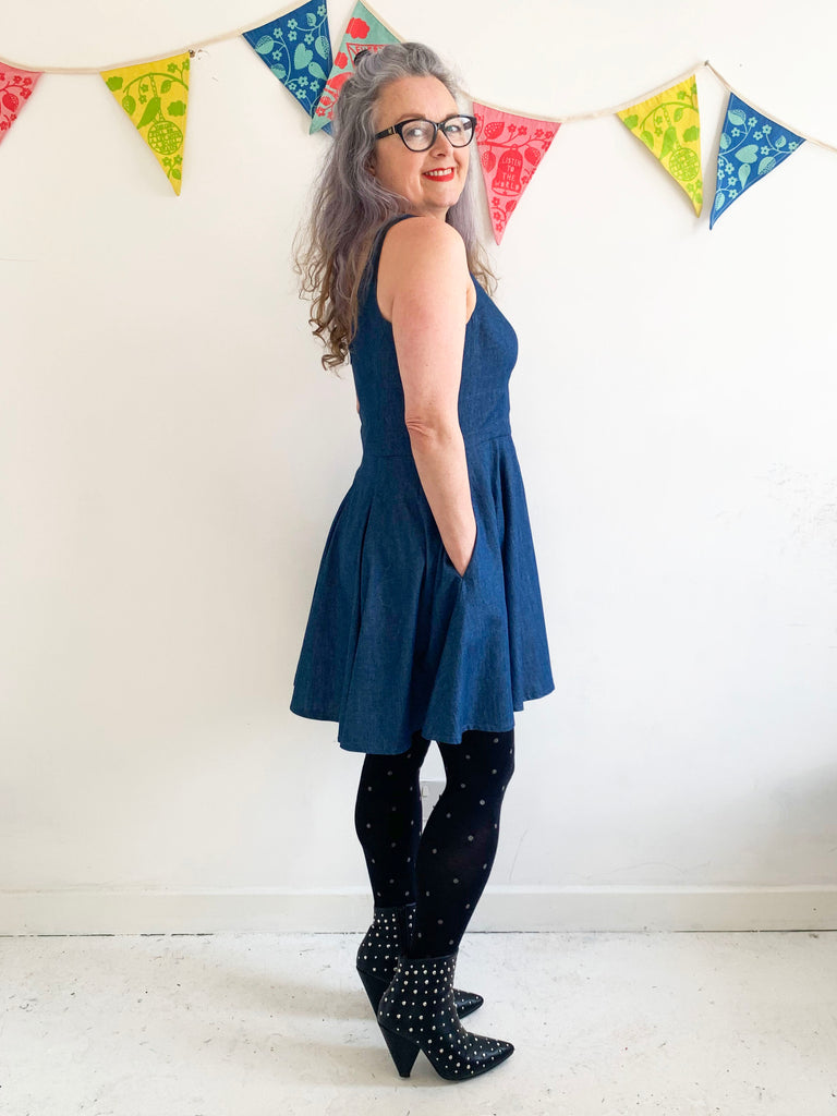 Crafty Blogger models a MHW Ready to Party Dress