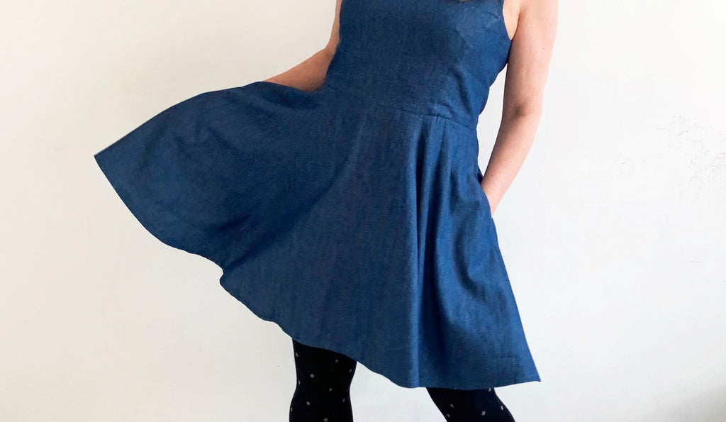 Crafty Blogger models a MHW Ready to Party Dress