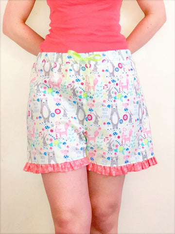 PJ Shorts with cute frill hem sew-along tutorial – Crafty Sew & So